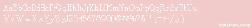 Daffadowndillynf Font – White Fonts on Pink Background