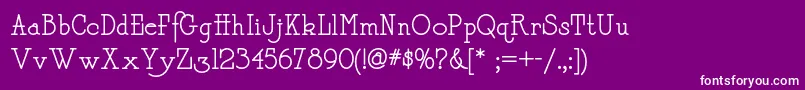 Daffadowndillynf Font – White Fonts on Purple Background