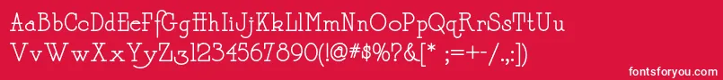 Daffadowndillynf Font – White Fonts on Red Background