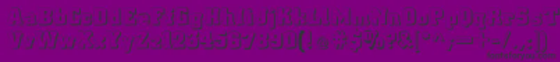 Lacittashadow-Schriftart – Schwarze Schriften auf violettem Hintergrund