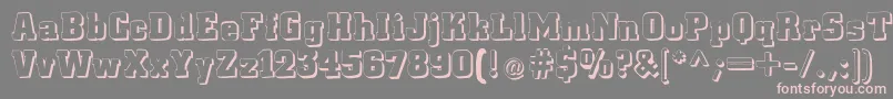 Lacittashadow Font – Pink Fonts on Gray Background