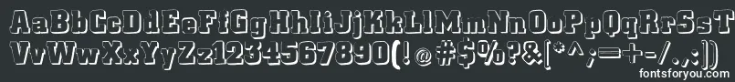 Шрифт Lacittashadow – белые шрифты на чёрном фоне