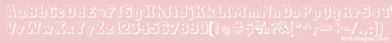 Lacittashadow Font – White Fonts on Pink Background