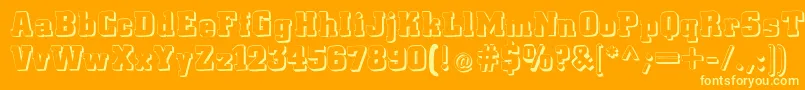 Lacittashadow Font – Yellow Fonts on Orange Background