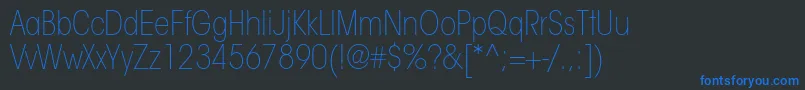 ItcavantgardestdXltcn Font – Blue Fonts on Black Background