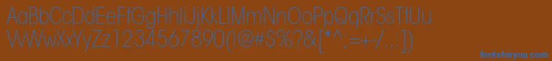 ItcavantgardestdXltcn Font – Blue Fonts on Brown Background