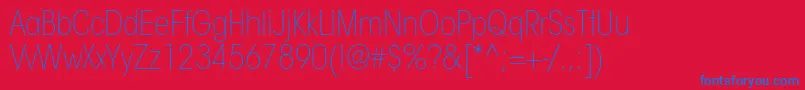ItcavantgardestdXltcn Font – Blue Fonts on Red Background