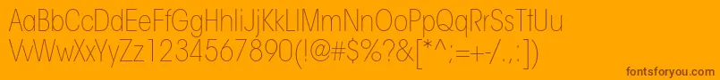 ItcavantgardestdXltcn Font – Brown Fonts on Orange Background