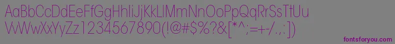 ItcavantgardestdXltcn Font – Purple Fonts on Gray Background