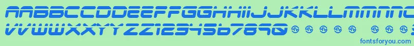 Шрифт Veloped – синие шрифты на зелёном фоне