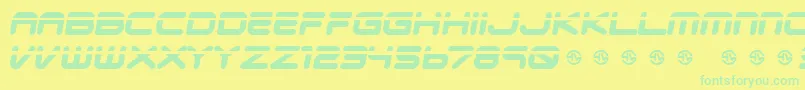 Veloped Font – Green Fonts on Yellow Background