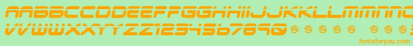 Veloped Font – Orange Fonts on Green Background