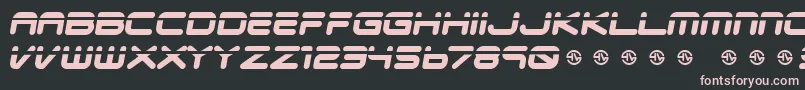 Veloped-Schriftart – Rosa Schriften auf schwarzem Hintergrund
