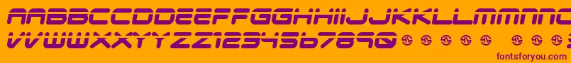 Шрифт Veloped – фиолетовые шрифты на оранжевом фоне