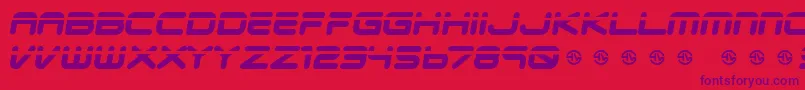 Veloped Font – Purple Fonts on Red Background