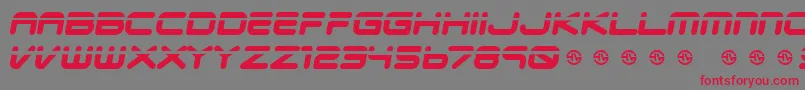 Veloped-Schriftart – Rote Schriften auf grauem Hintergrund