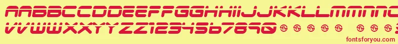 Veloped Font – Red Fonts on Yellow Background