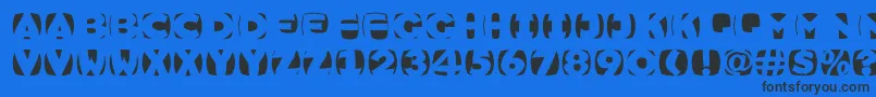 SketchcameosroundBold Font – Black Fonts on Blue Background