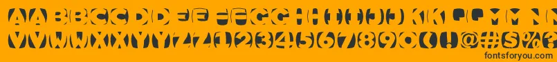 SketchcameosroundBold Font – Black Fonts on Orange Background