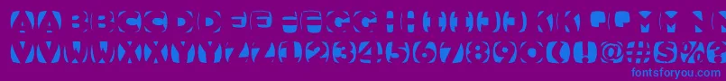 SketchcameosroundBold Font – Blue Fonts on Purple Background