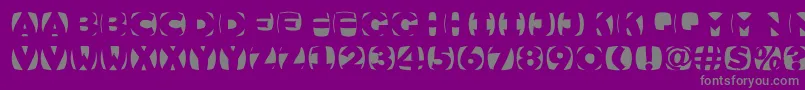 SketchcameosroundBold Font – Gray Fonts on Purple Background