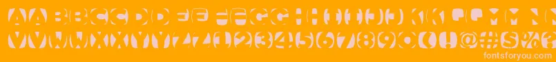 SketchcameosroundBold Font – Pink Fonts on Orange Background