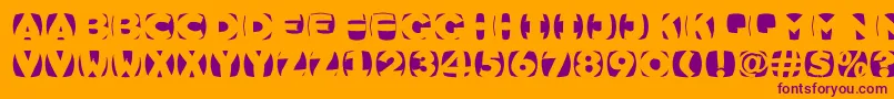 SketchcameosroundBold Font – Purple Fonts on Orange Background