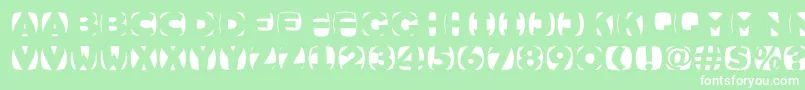 SketchcameosroundBold Font – White Fonts on Green Background