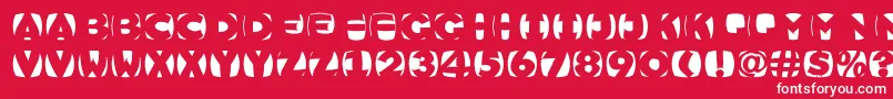 SketchcameosroundBold Font – White Fonts on Red Background