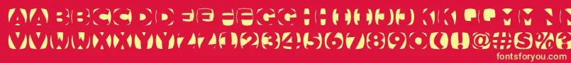 SketchcameosroundBold Font – Yellow Fonts on Red Background