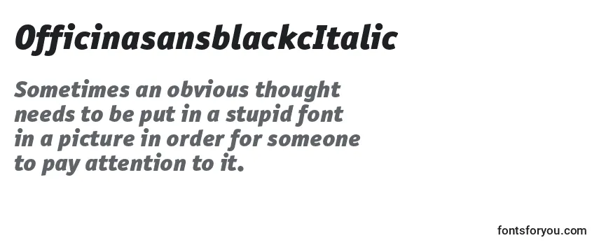Review of the OfficinasansblackcItalic Font