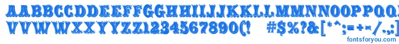 CarnivalMfRimmed Font – Blue Fonts on White Background