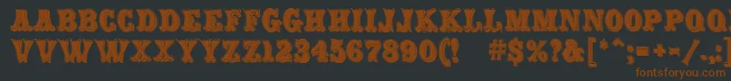 CarnivalMfRimmed Font – Brown Fonts on Black Background