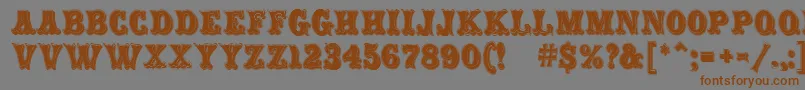 CarnivalMfRimmed Font – Brown Fonts on Gray Background