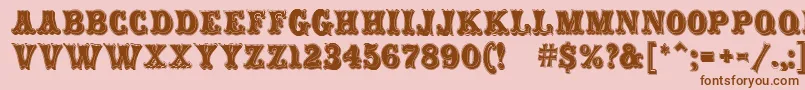 CarnivalMfRimmed Font – Brown Fonts on Pink Background