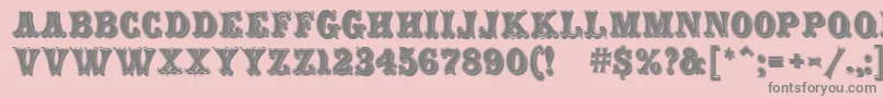 CarnivalMfRimmed Font – Gray Fonts on Pink Background