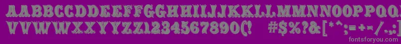 CarnivalMfRimmed Font – Gray Fonts on Purple Background