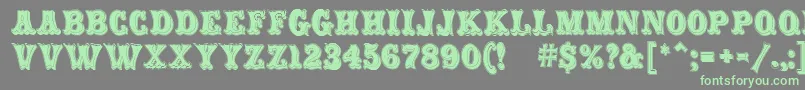 CarnivalMfRimmed Font – Green Fonts on Gray Background