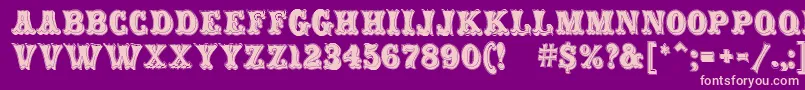 CarnivalMfRimmed Font – Pink Fonts on Purple Background