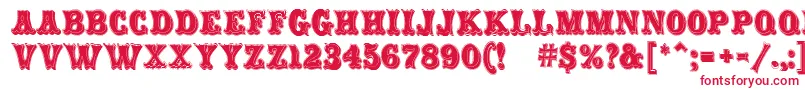 CarnivalMfRimmed Font – Red Fonts on White Background