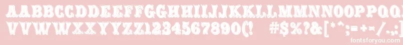 CarnivalMfRimmed Font – White Fonts on Pink Background
