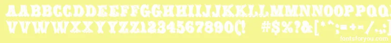 CarnivalMfRimmed Font – White Fonts on Yellow Background