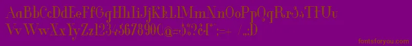 Fonte Glamor Mediumcondensed – fontes marrons em um fundo roxo