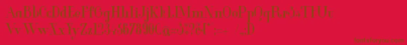 Glamor Mediumcondensed Font – Brown Fonts on Red Background