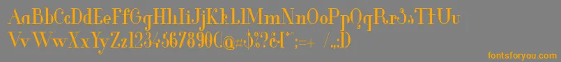 Glamor Mediumcondensed Font – Orange Fonts on Gray Background