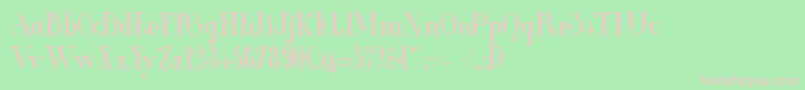 Glamor Mediumcondensed Font – Pink Fonts on Green Background