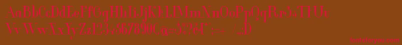 Glamor Mediumcondensed Font – Red Fonts on Brown Background