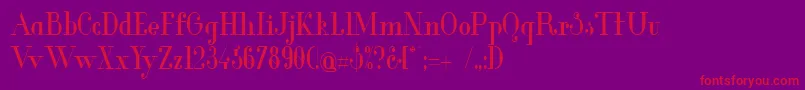 Glamor Mediumcondensed Font – Red Fonts on Purple Background