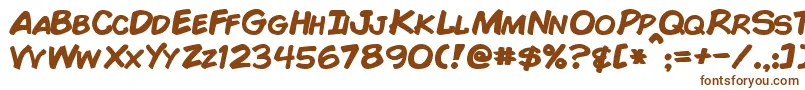 Шрифт ComicBookBold – коричневые шрифты на белом фоне