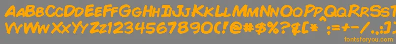 ComicBookBold Font – Orange Fonts on Gray Background